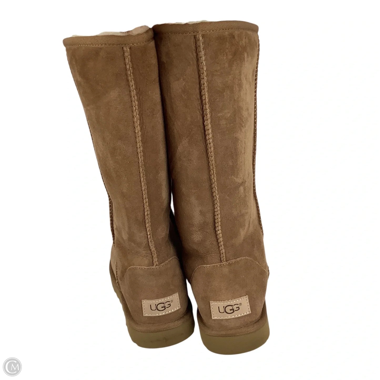 Boots Designer By Ugg In Brown, Size: 8