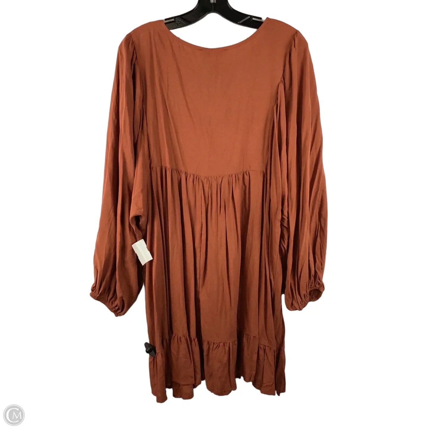 Dress Casual Short By Clothes Mentor In Orange, Size: 2x