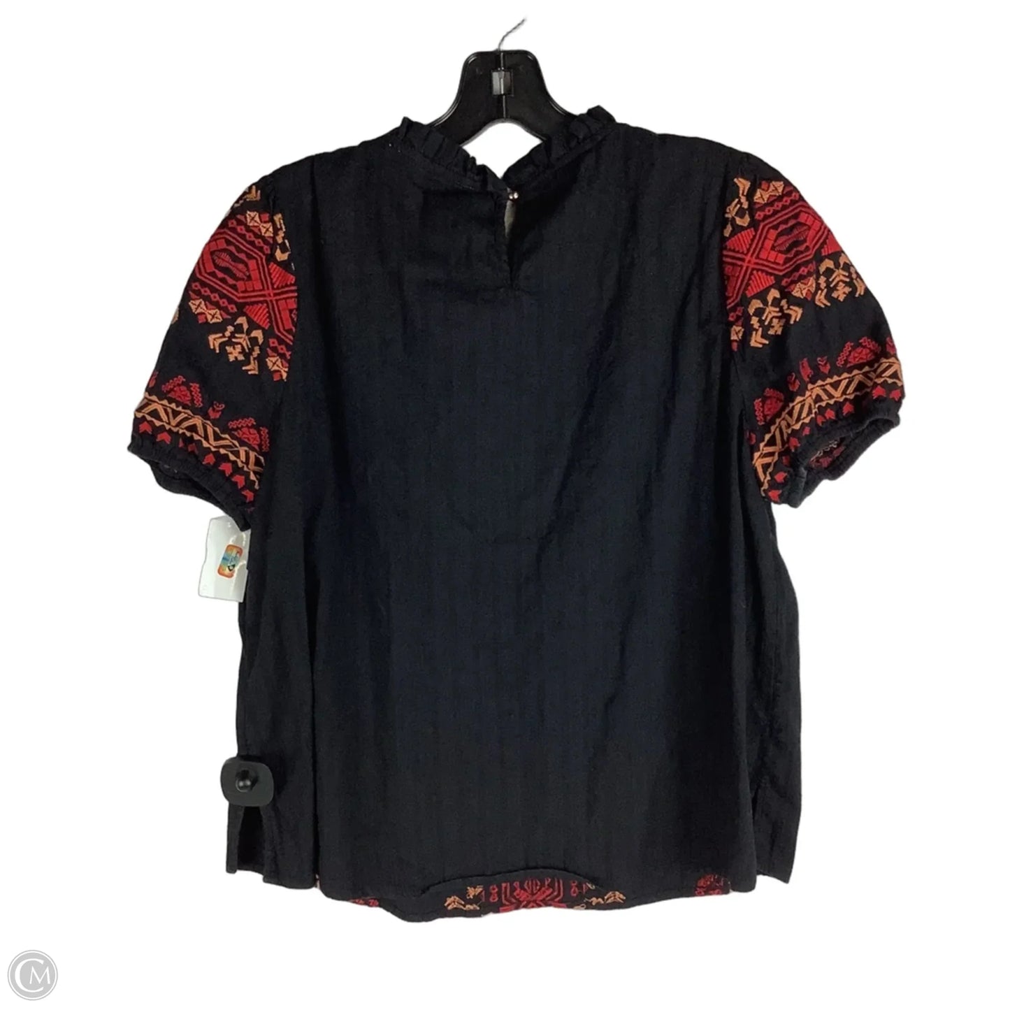 Top Short Sleeve By Savanna Jane In Black & Red, Size: M