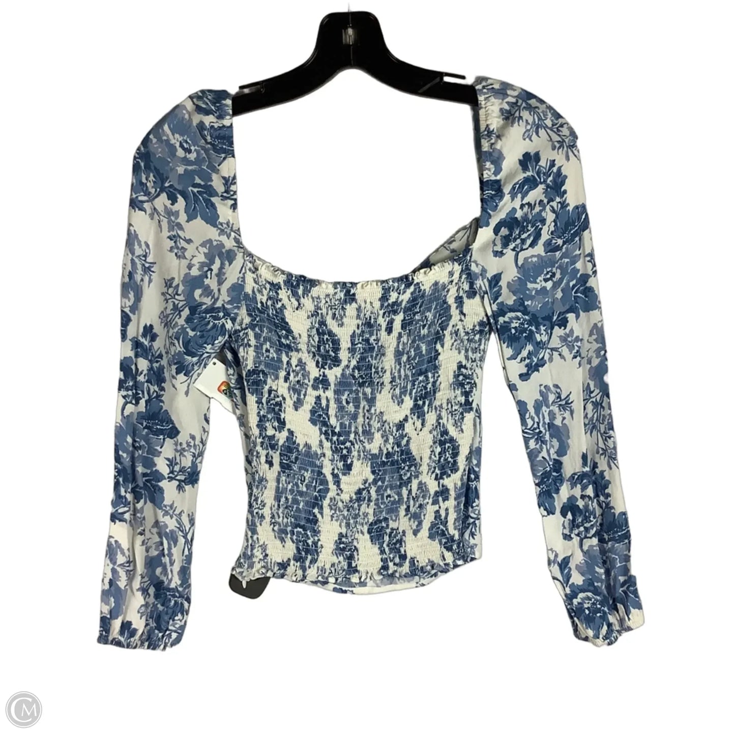 Top Long Sleeve By Reformation In Black & White, Size: 8