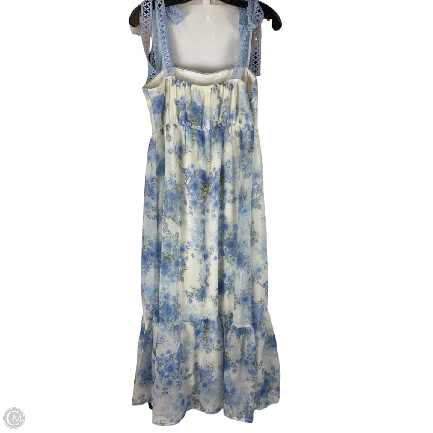 Dress Casual Maxi By By The River In Blue & White, Size: M