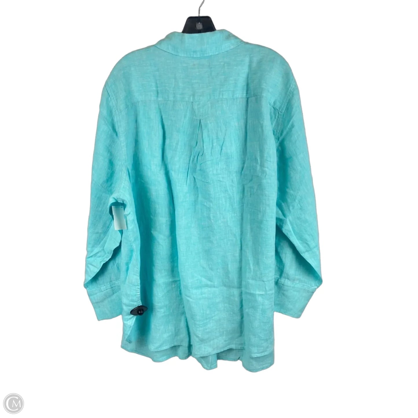Top Long Sleeve By Talbots In Blue, Size: 3x