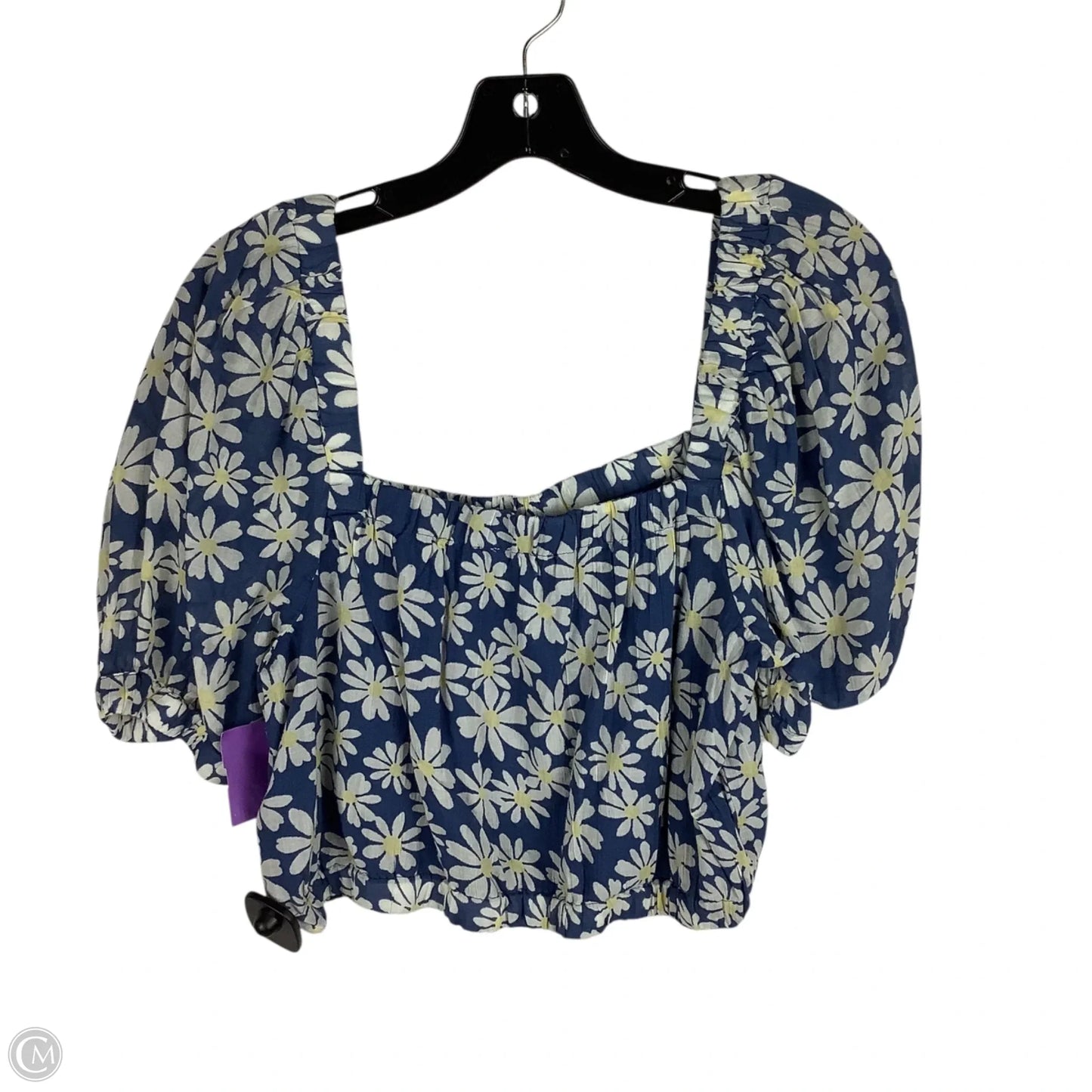 Top Short Sleeve By American Eagle In Blue, Size: M