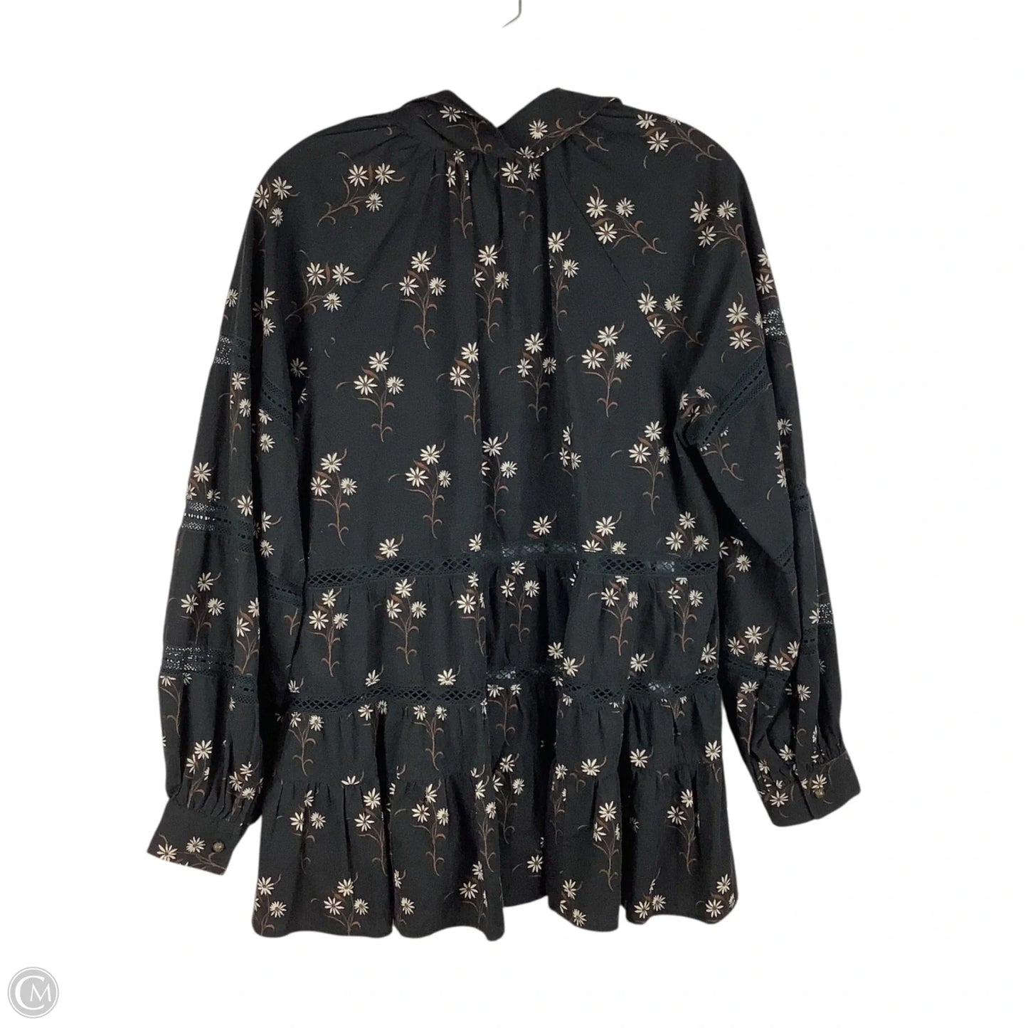 Top Long Sleeve By Anthropologie In Black, Size: M