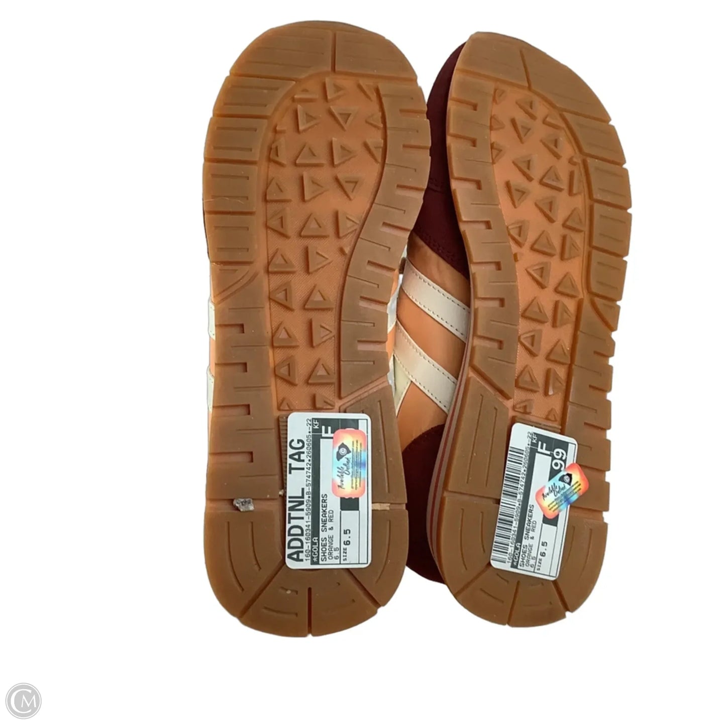 Shoes Sneakers By Gola In Orange & Red, Size: 6.5