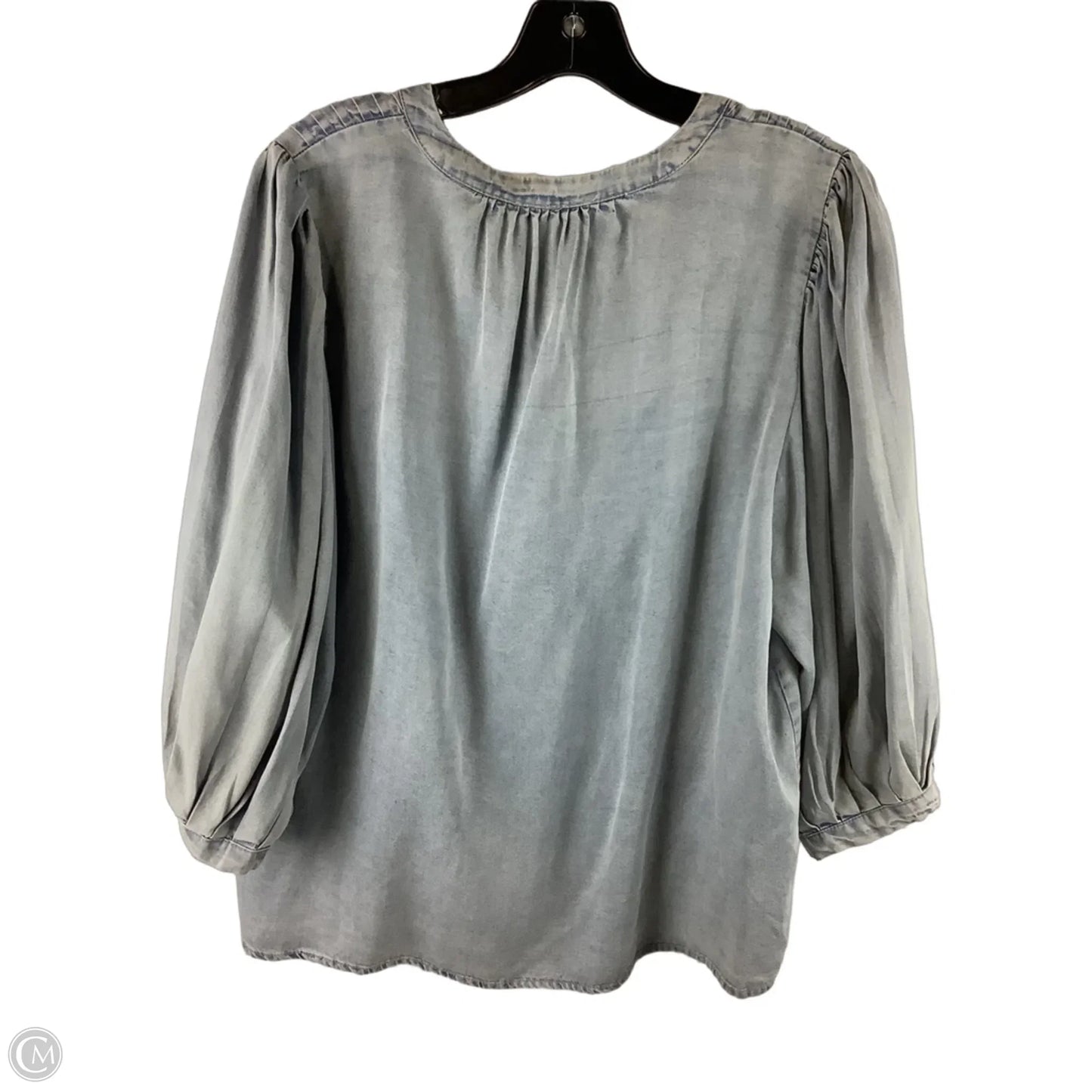 Top Long Sleeve By Entro In Blue Denim, Size: S