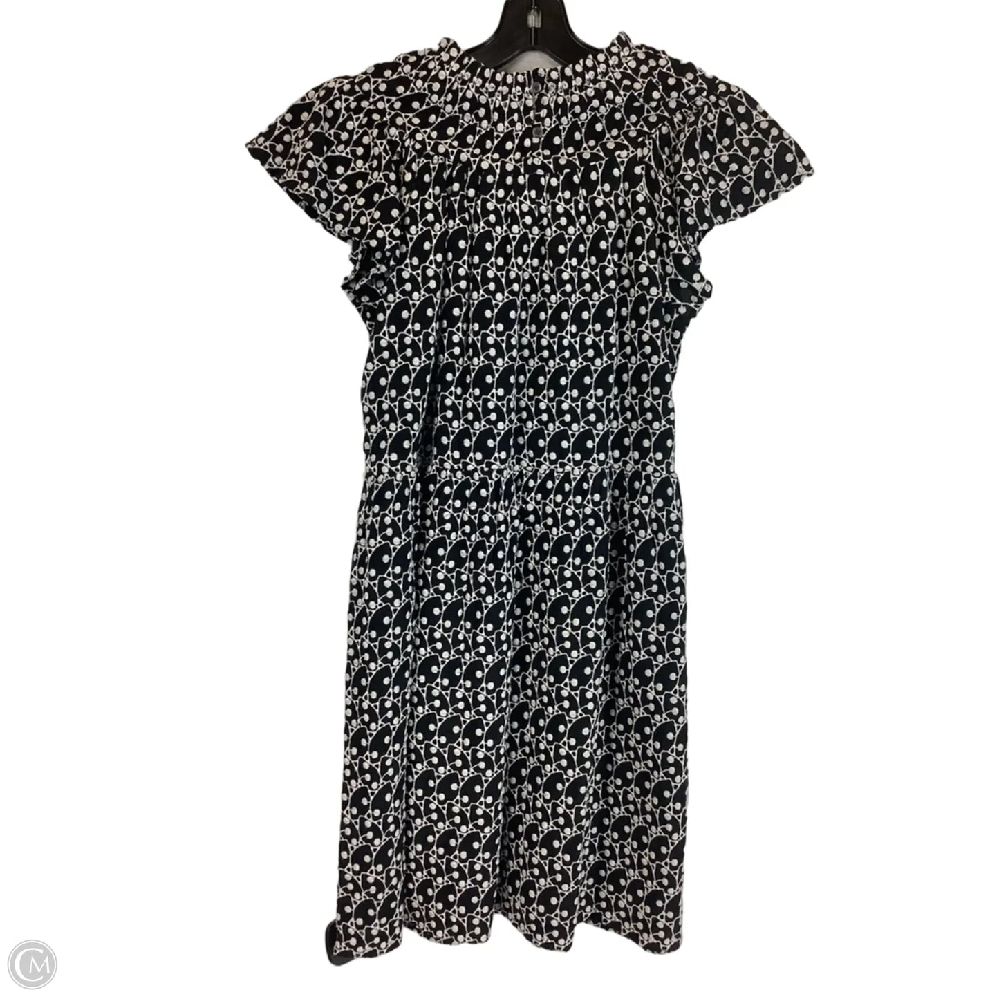 Dress Party Midi By Loft In Black & White, Size: Xs