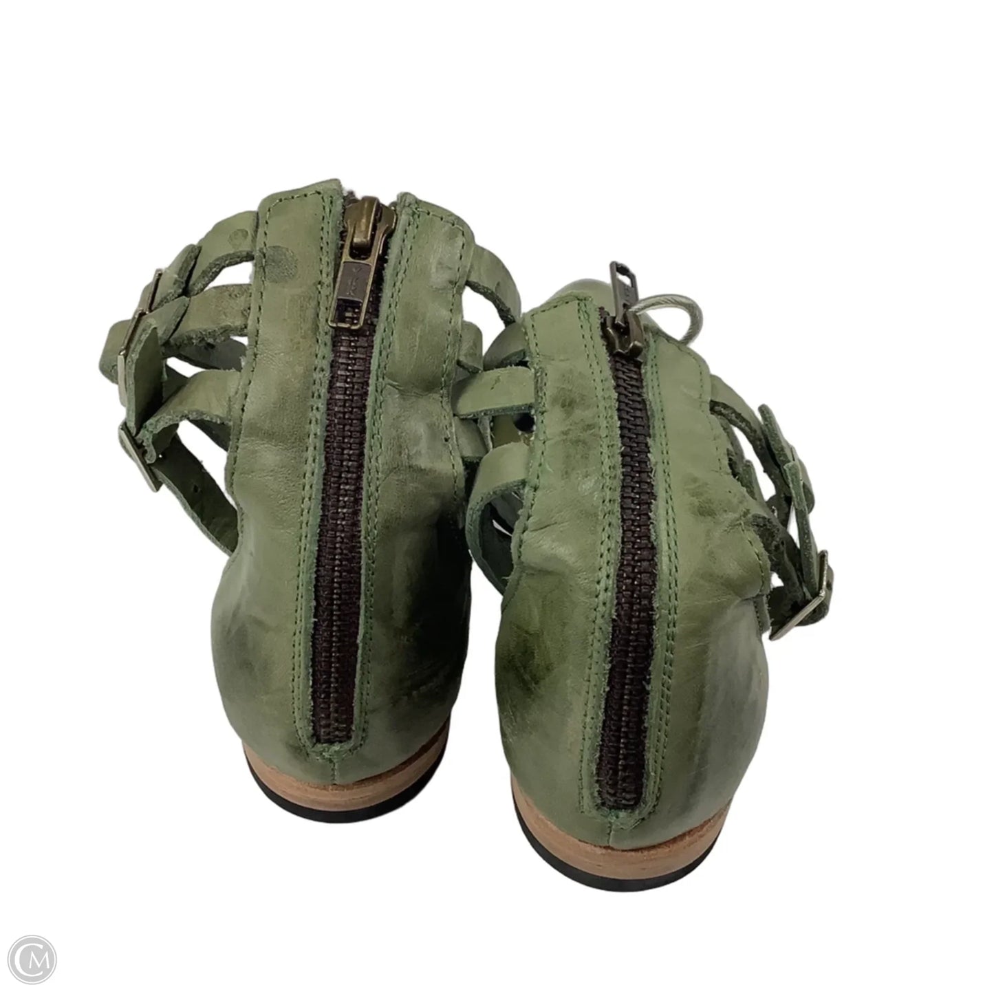 Sandals Flats By Freebird In Green, Size: 8