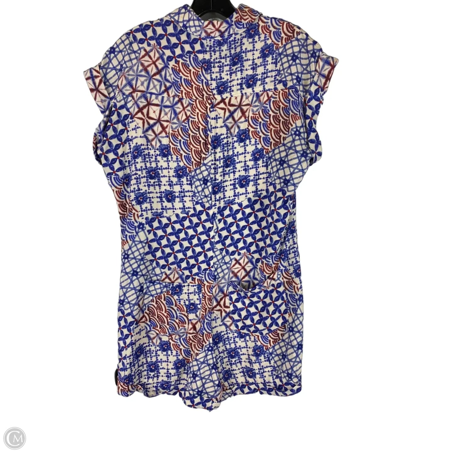 Romper By Vestique In Blue & Red & White, Size: M