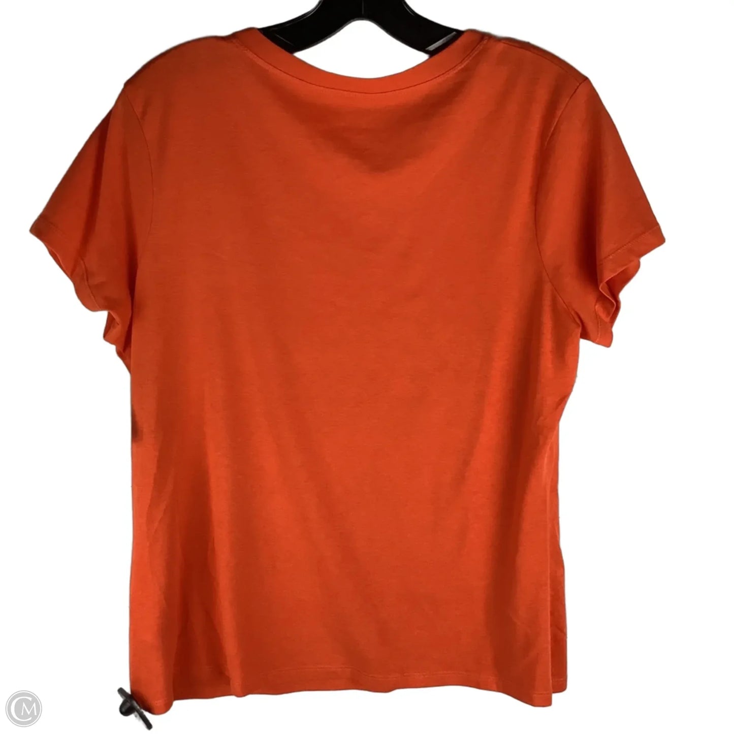Top Short Sleeve By Hanes In Orange, Size: L