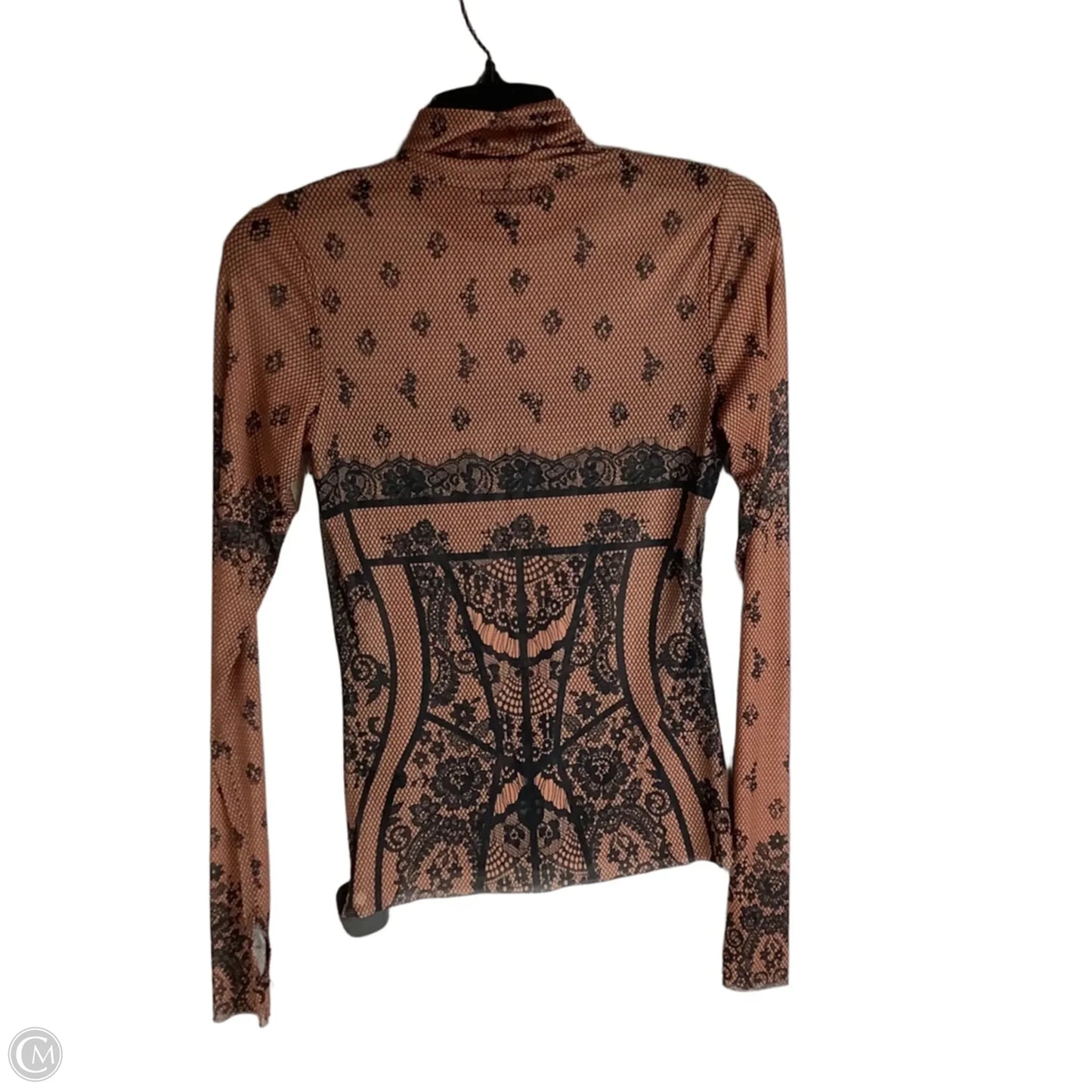 Top Long Sleeve By Afrm In Black & Brown, Size: M