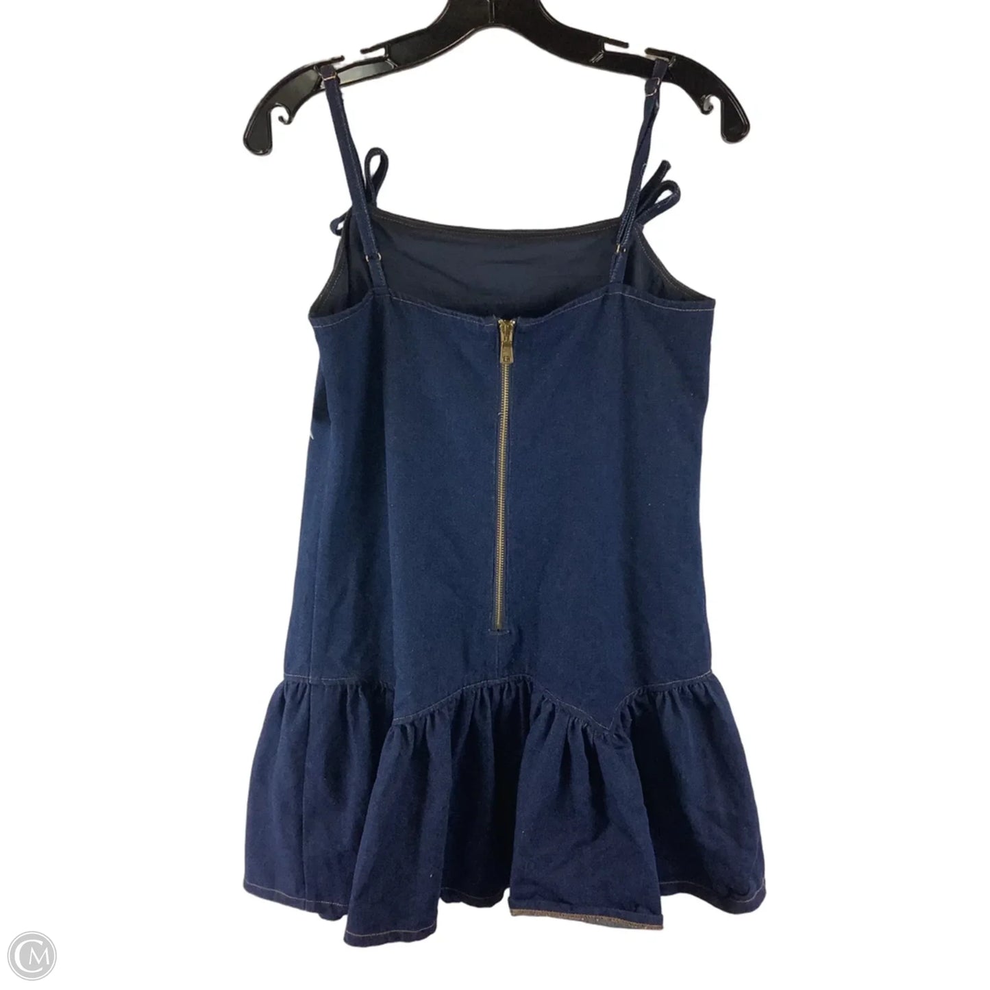 Dress Casual Short By Avec Les Filles In Blue Denim, Size: S