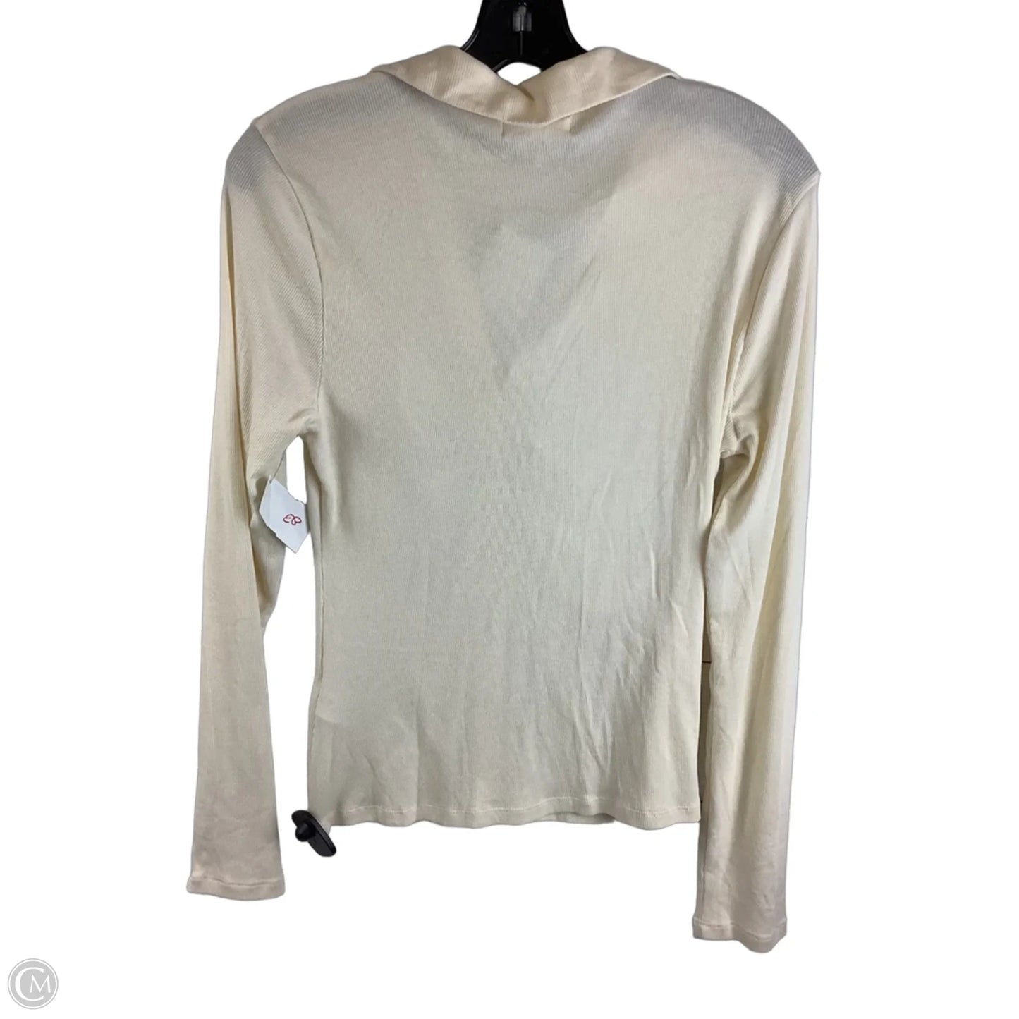 Top Long Sleeve By Madewell In Cream, Size: L