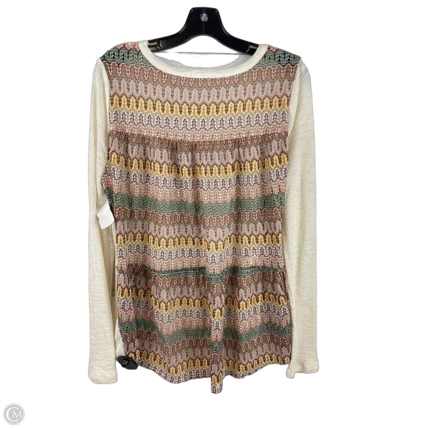 Top Long Sleeve By Dylan In Cream, Size: M
