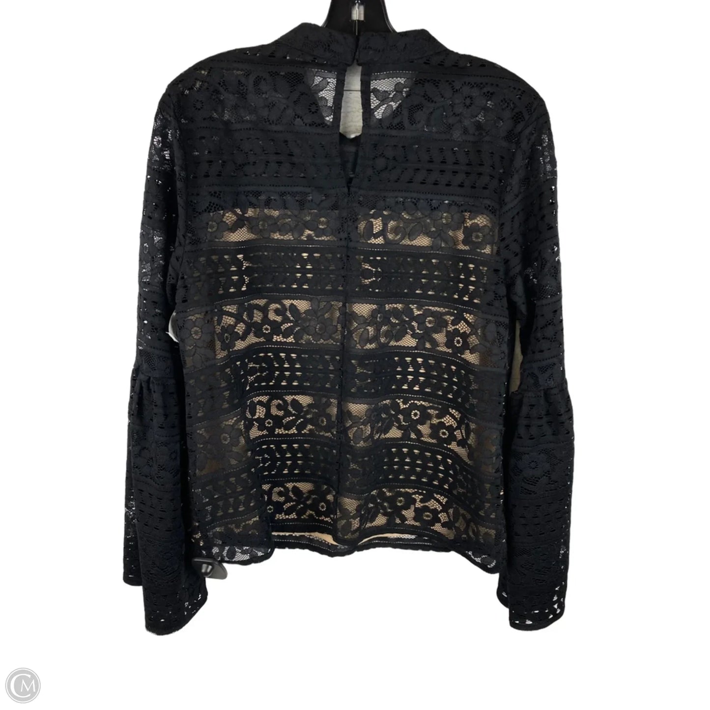 Top Long Sleeve By English Factory In Black, Size: L