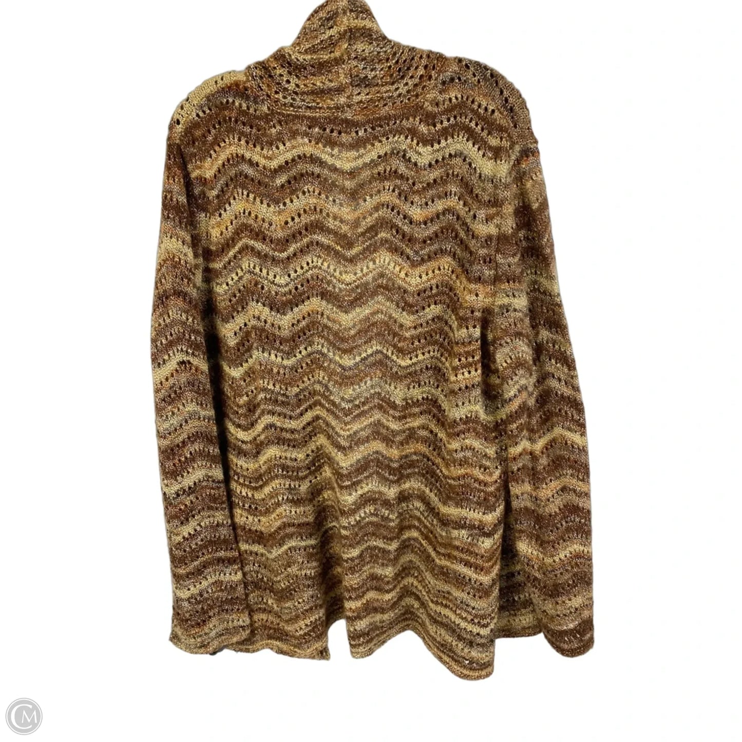 Sweater Cardigan By Alfred Dunner In Brown, Size: Xl