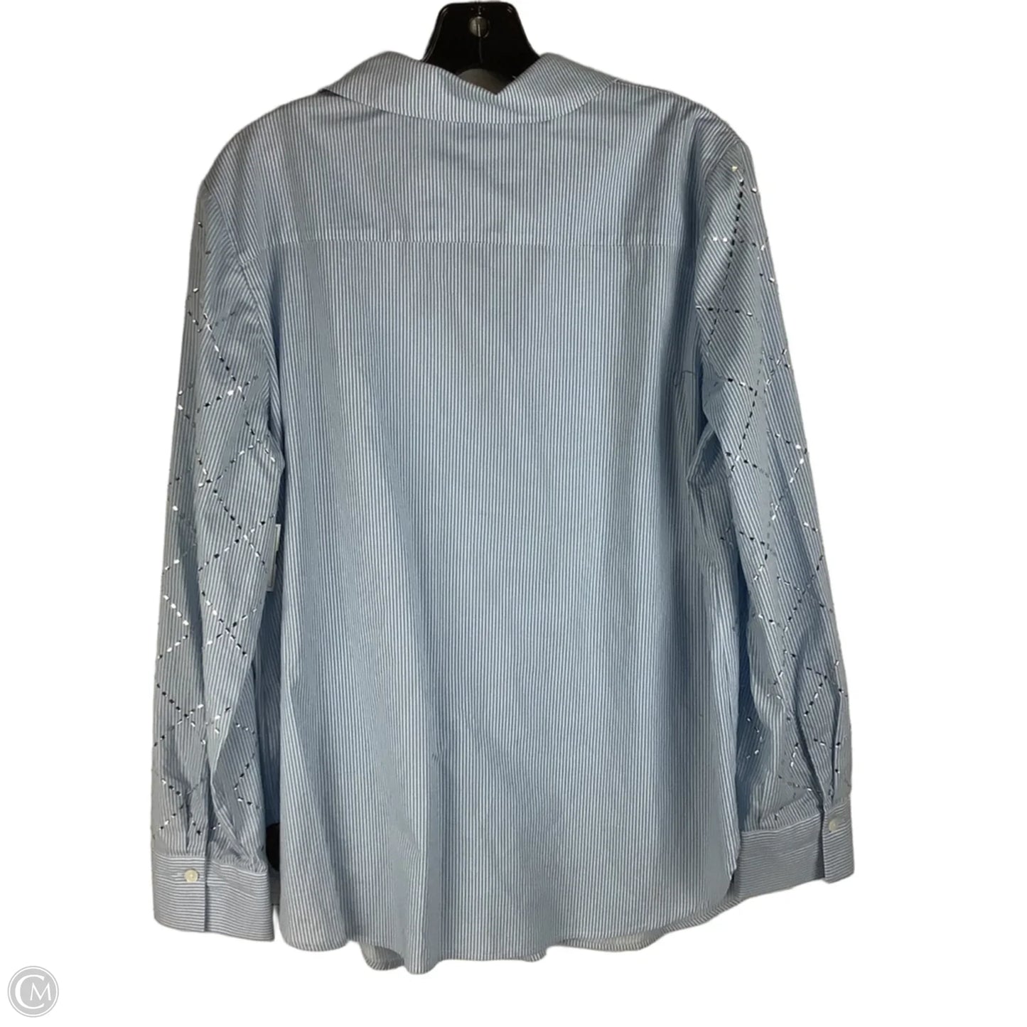 Top Long Sleeve By Talbots In Blue, Size: L