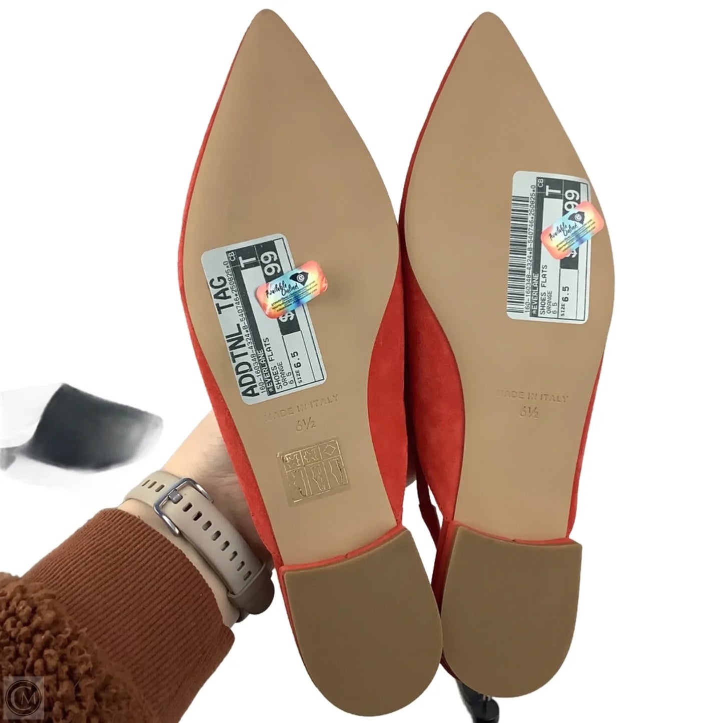 Shoes Flats By Everlane In Orange, Size: 6.5