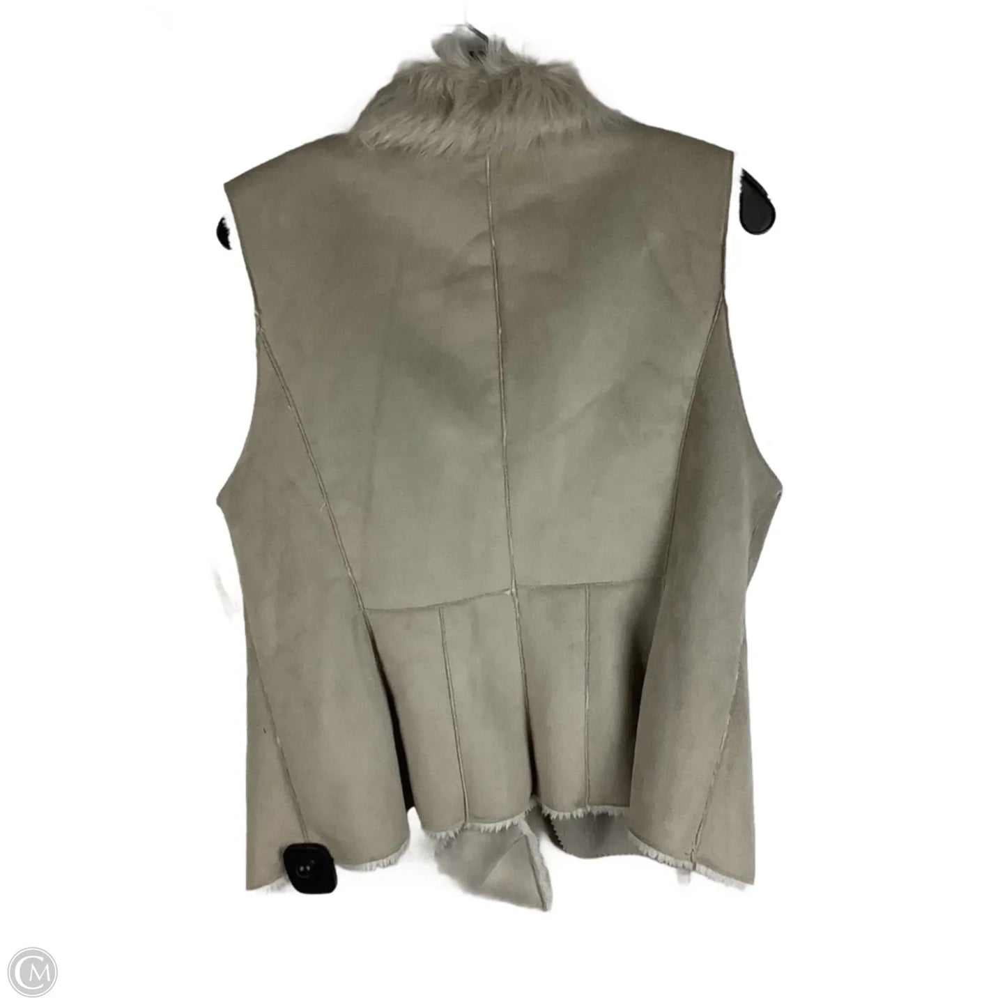 Vest Faux Fur & Sherpa By Nic + Zoe In Beige, Size: L