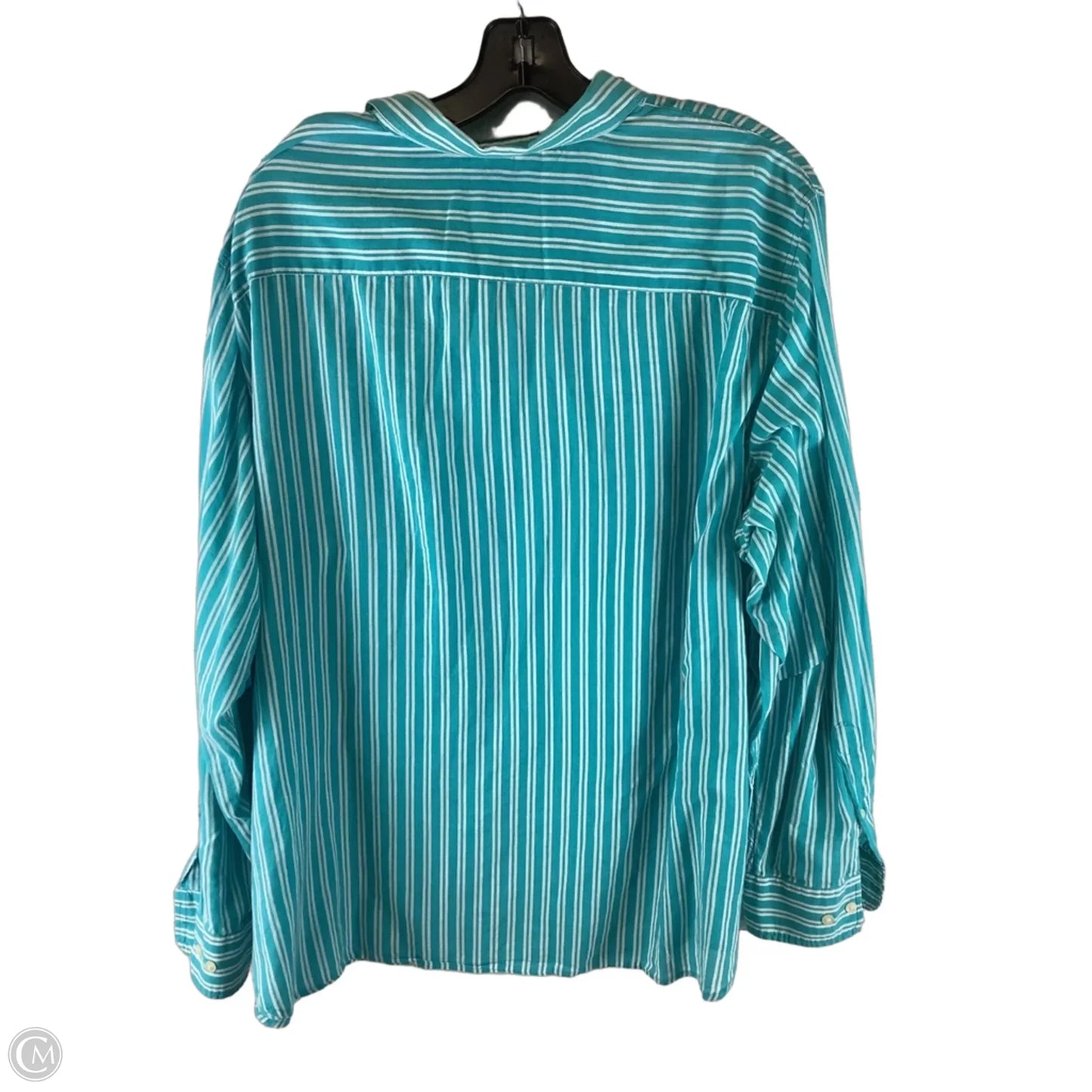 Top Long Sleeve By Lauren By Ralph Lauren In Striped Pattern, Size: 3x