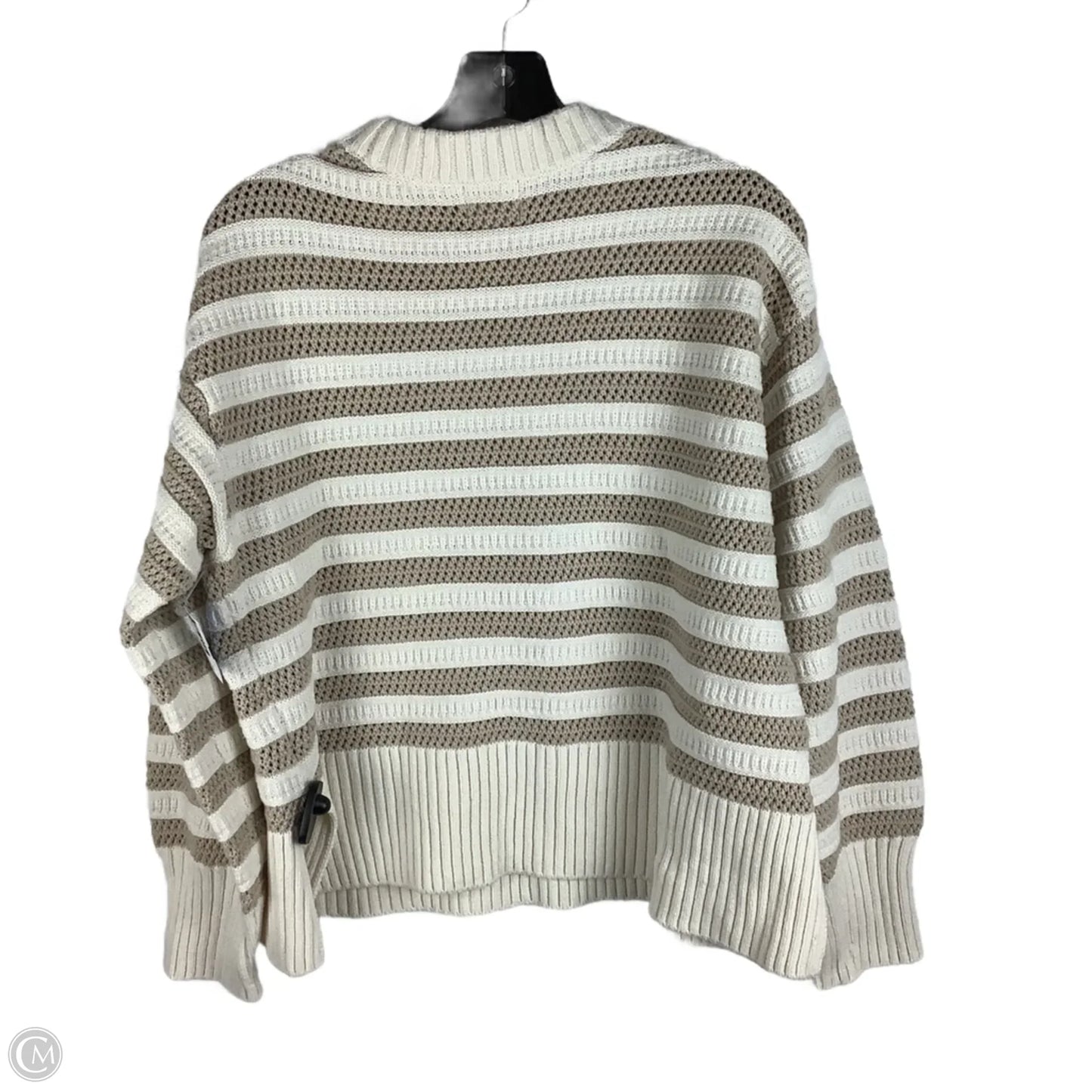 Sweater By H&m In Brown & Cream, Size: L