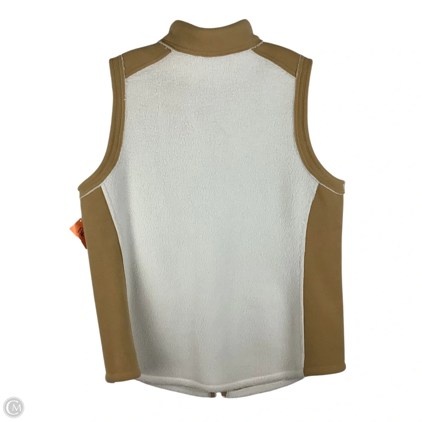 Vest Faux Fur & Sherpa By Susan Graver In Cream & Tan, Size: L