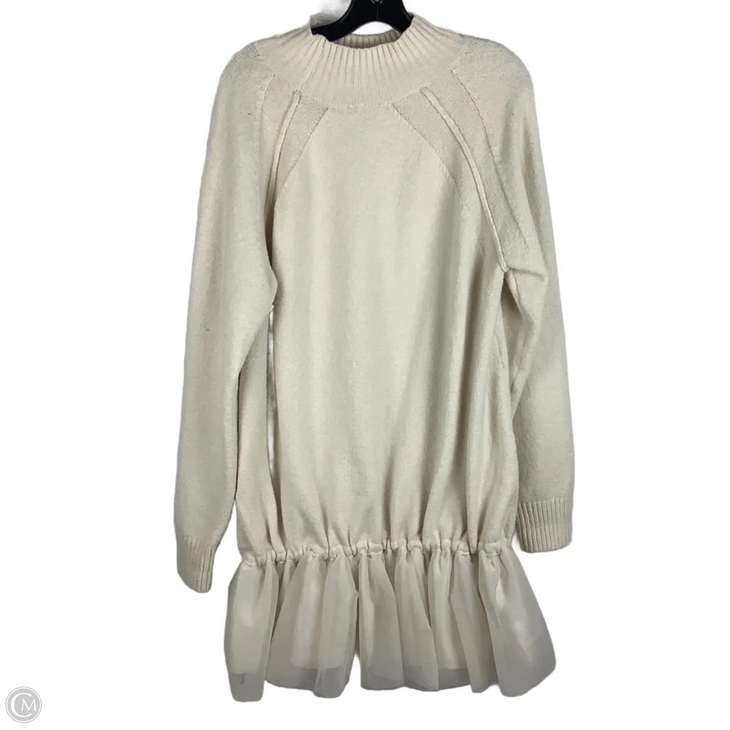 Dress Sweater By Anthropologie In Cream, Size: L