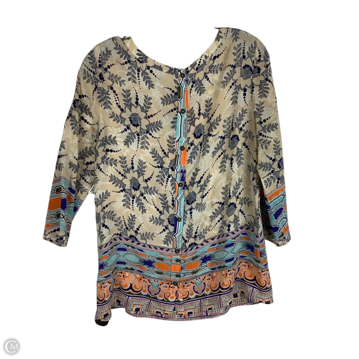 Top Short Sleeve By Maeve In Multi-colored, Size: 6