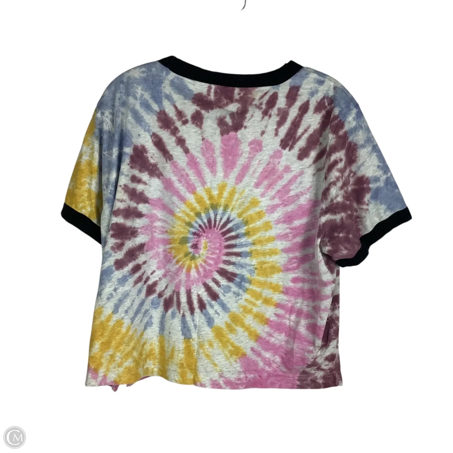 Top Short Sleeve By Pink In Tie Dye Print, Size: L