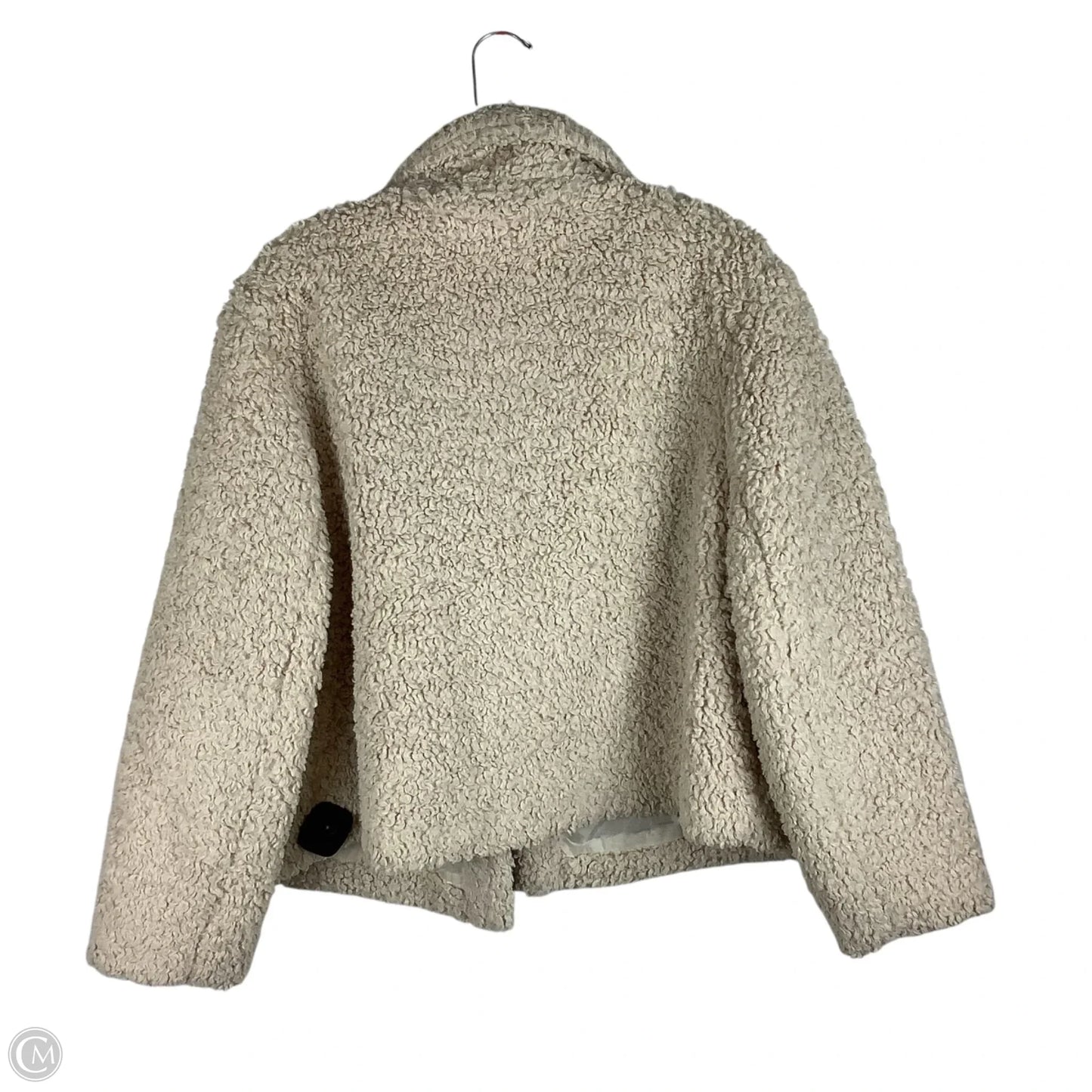 Jacket Faux Fur & Sherpa By Vestique In Cream, Size: L