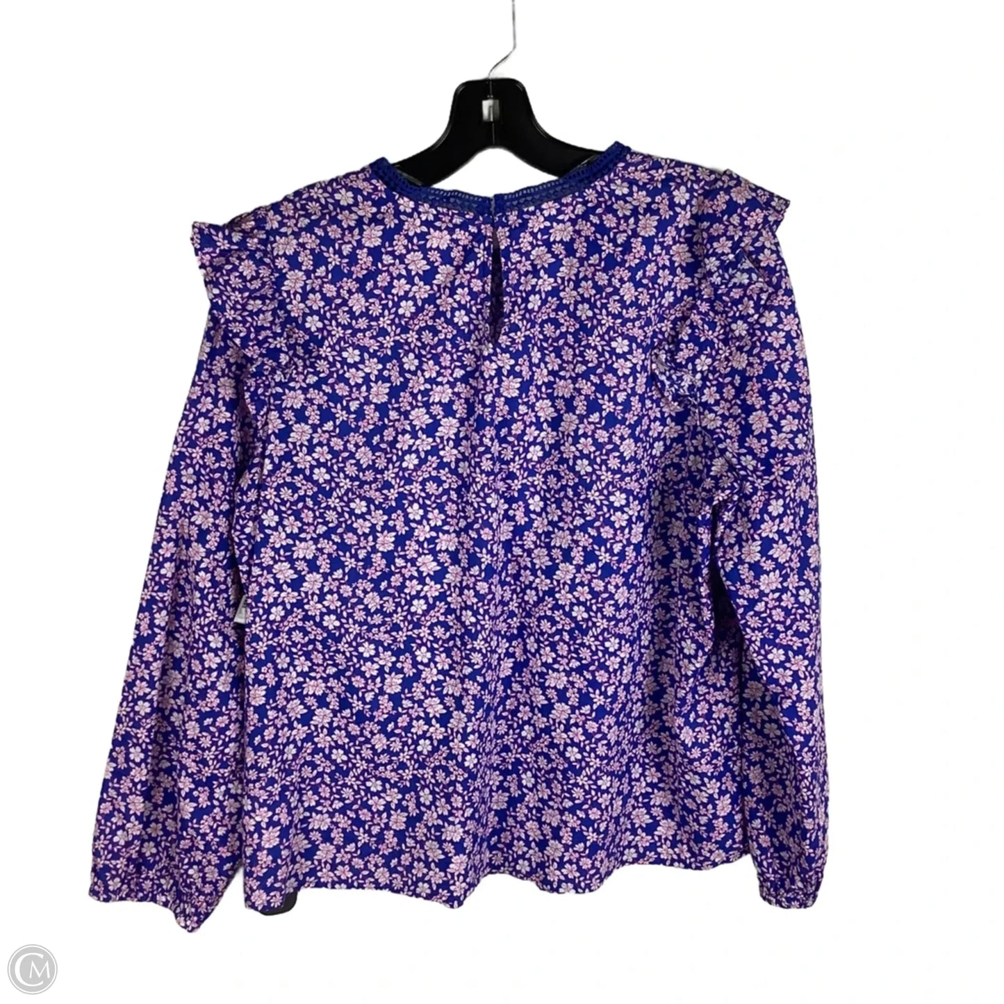 Top Long Sleeve By J. Crew In Floral Print, Size: M