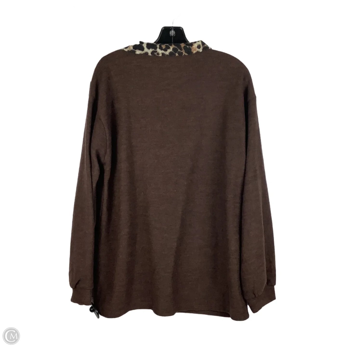Sweatshirt Collar By Bibi In Brown, Size: L