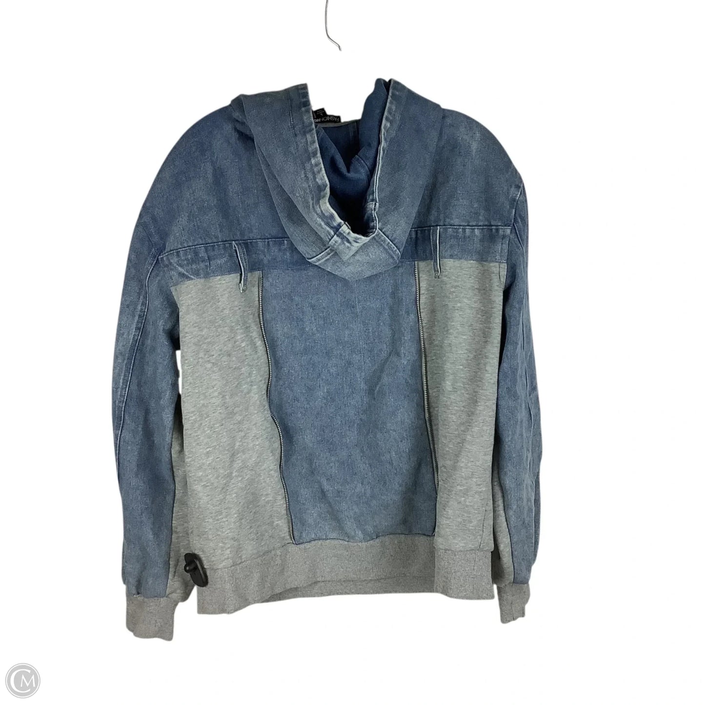 Sweatshirt Hoodie By Fashion Nova In Grey, Size: L