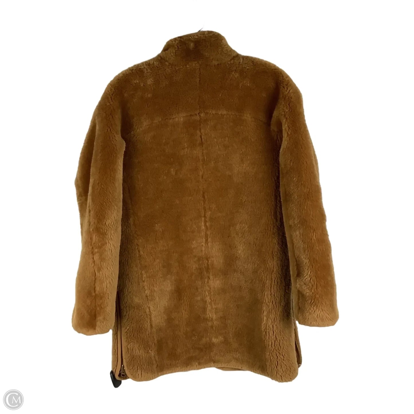 Coat Faux Fur & Sherpa By J. Crew In Brown, Size: Xxs