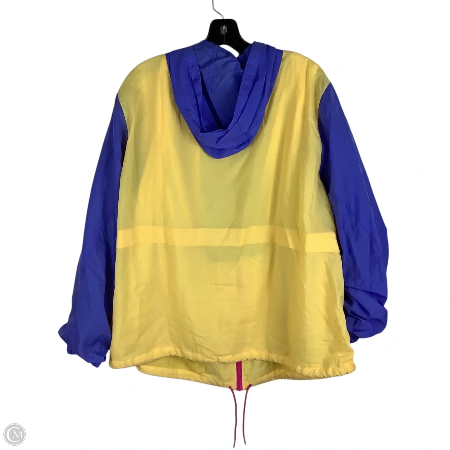 Athletic Jacket By Nike Apparel In Purple & Yellow, Size: 1x