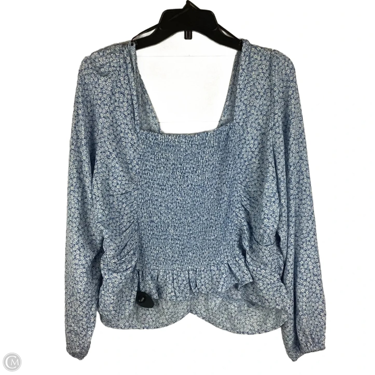 Top Long Sleeve By H&m In Blue, Size: Xl