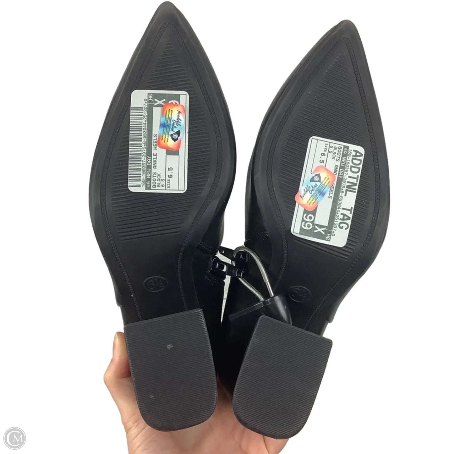 Boots Ankle Heels By A New Day In Black, Size: 6.5