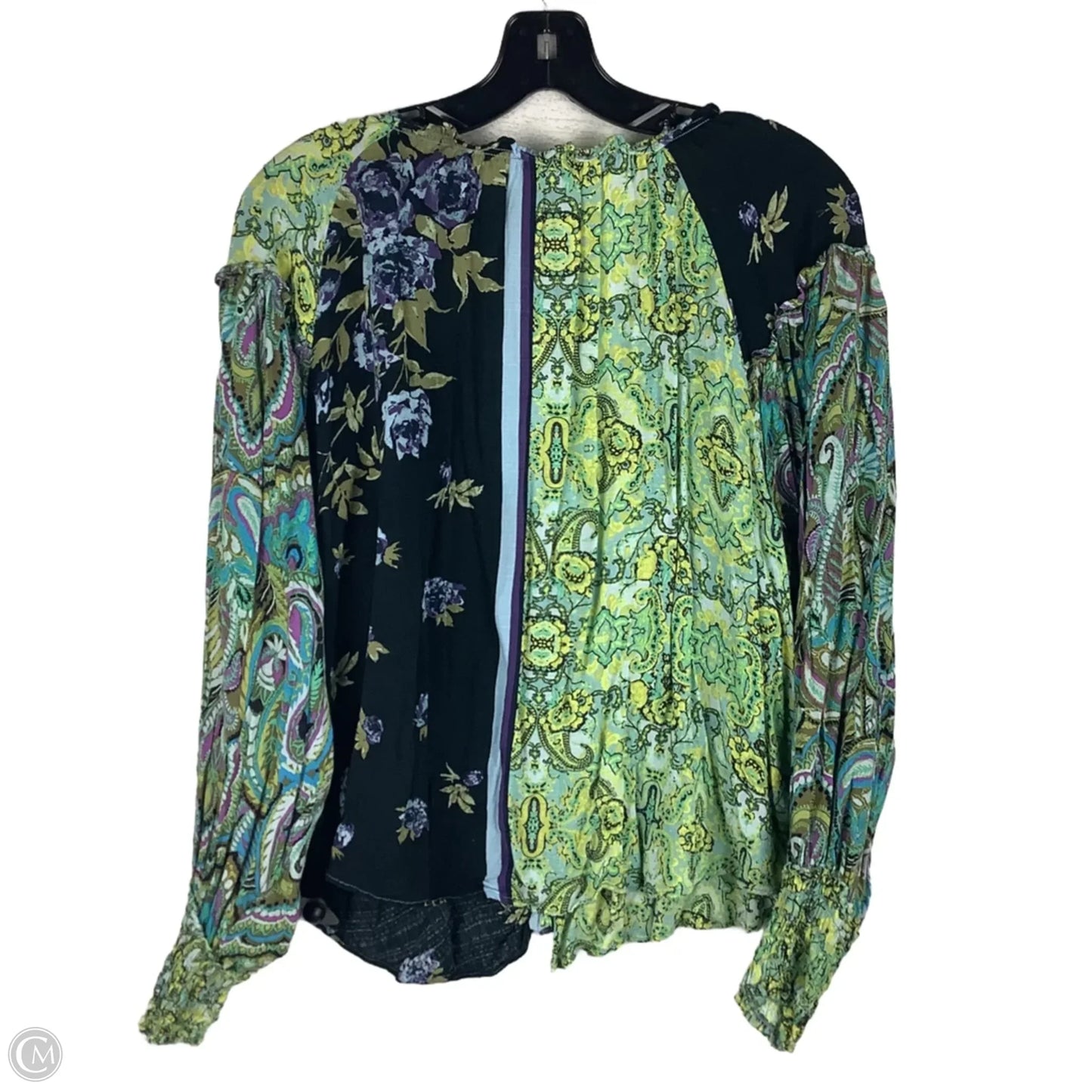 Top Long Sleeve By Free People In Green, Size: S