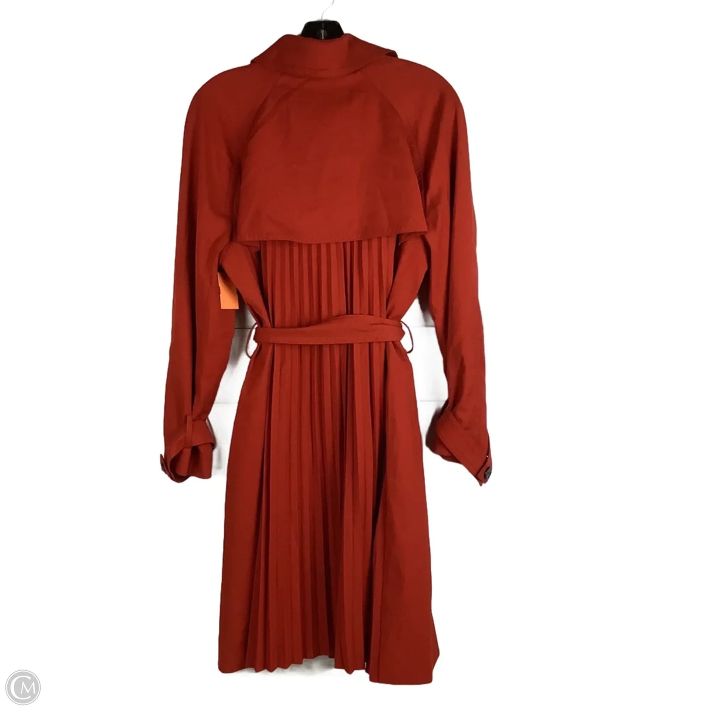 Coat Trench Coat By Ann Taylor In Red, Size: L PETITE