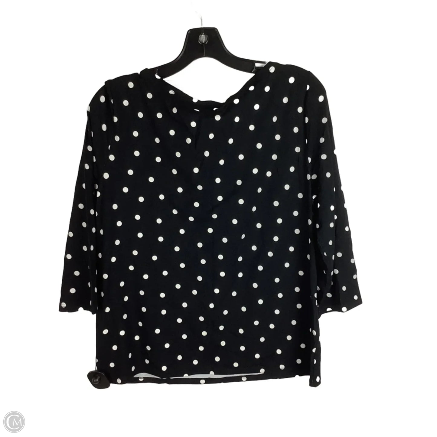 Top Long Sleeve By Ann Taylor In Polkadot Pattern, Size: L