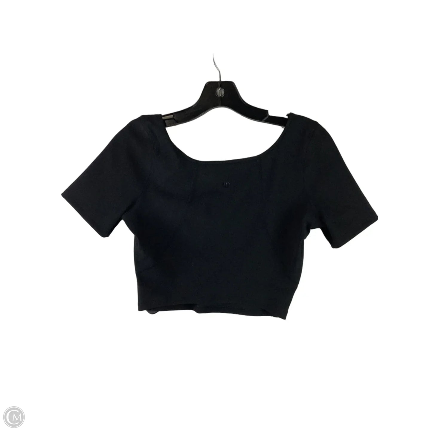 Athletic Top Short Sleeve By Lululemon In Black, Size: 4