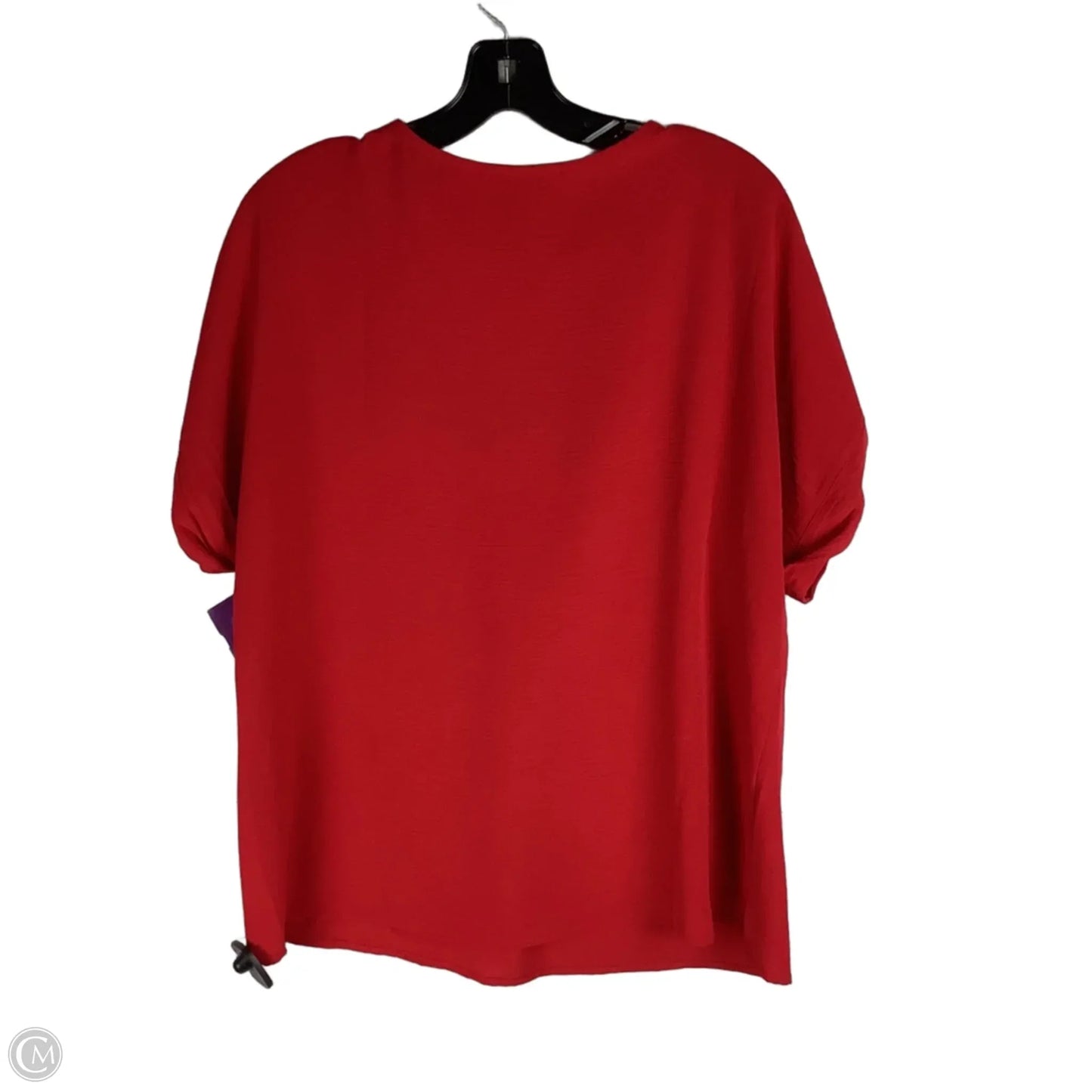 Top Short Sleeve By Fred David In Red, Size: M