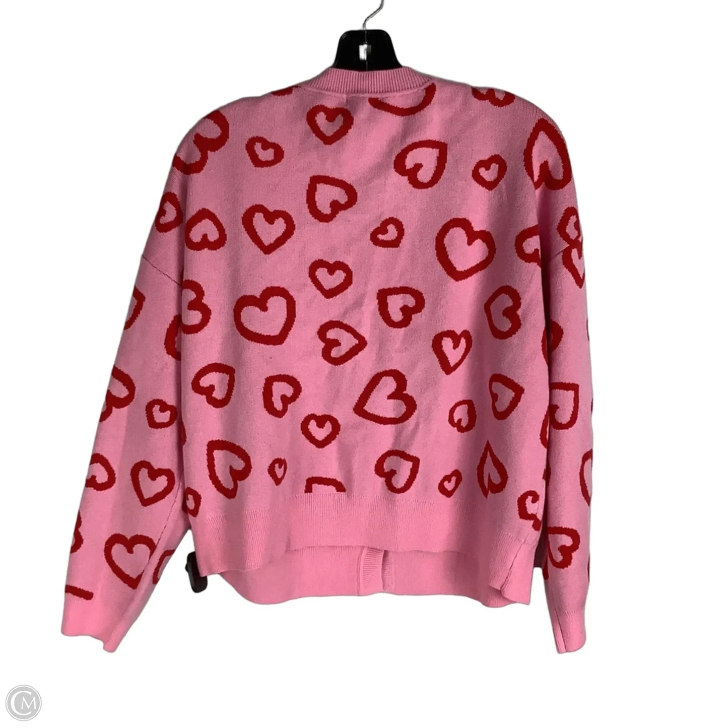 Sweater Cardigan By Clothes Mentor In Pink, Size: Xl