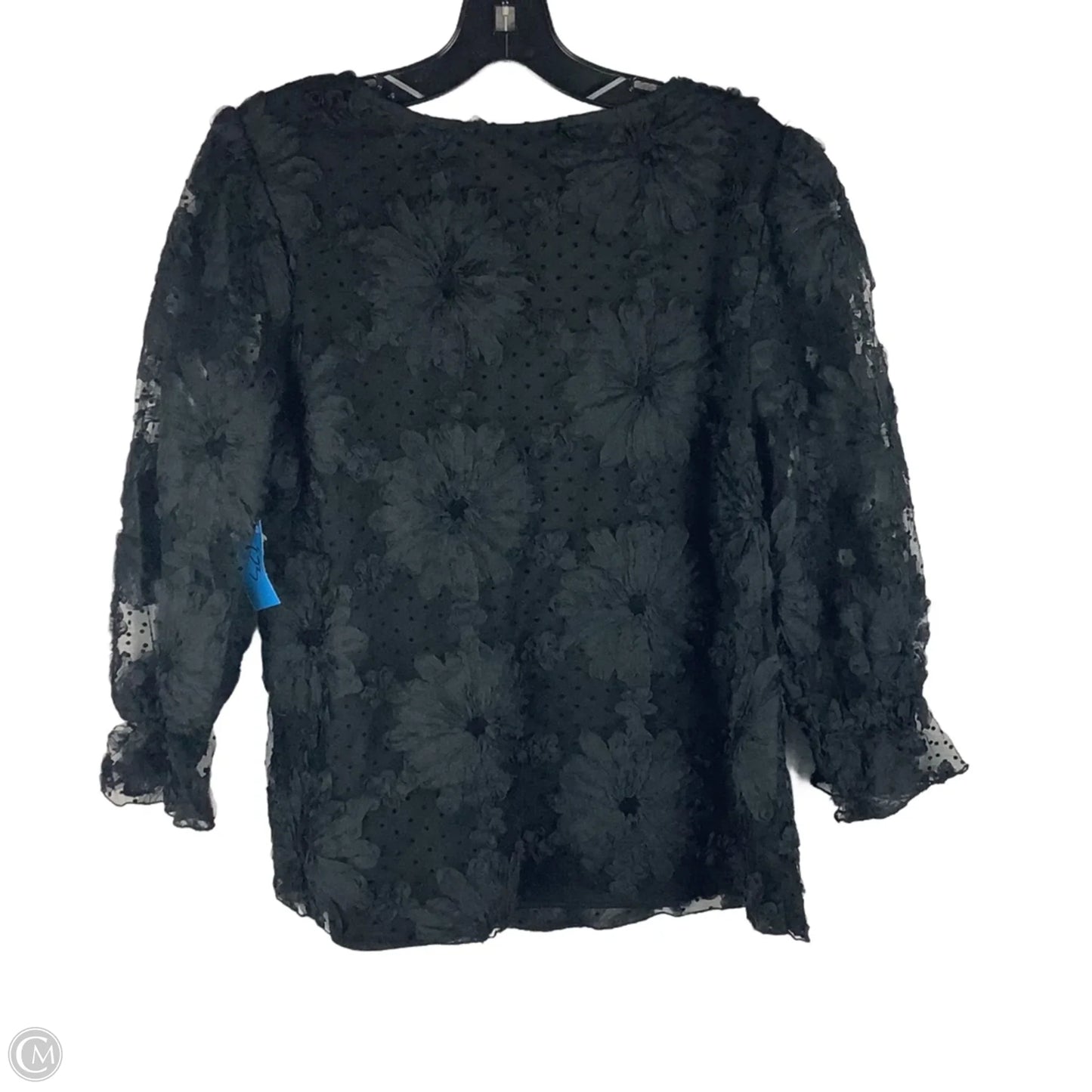 Top Long Sleeve By Cato In Black, Size: M