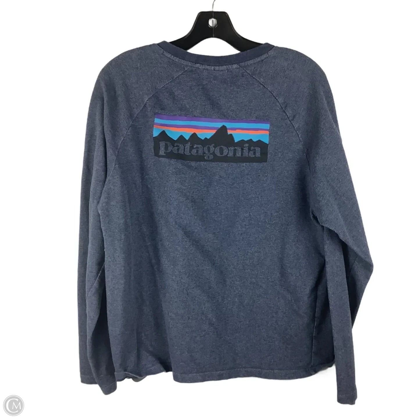 Top Long Sleeve By Patagonia In Navy, Size: M