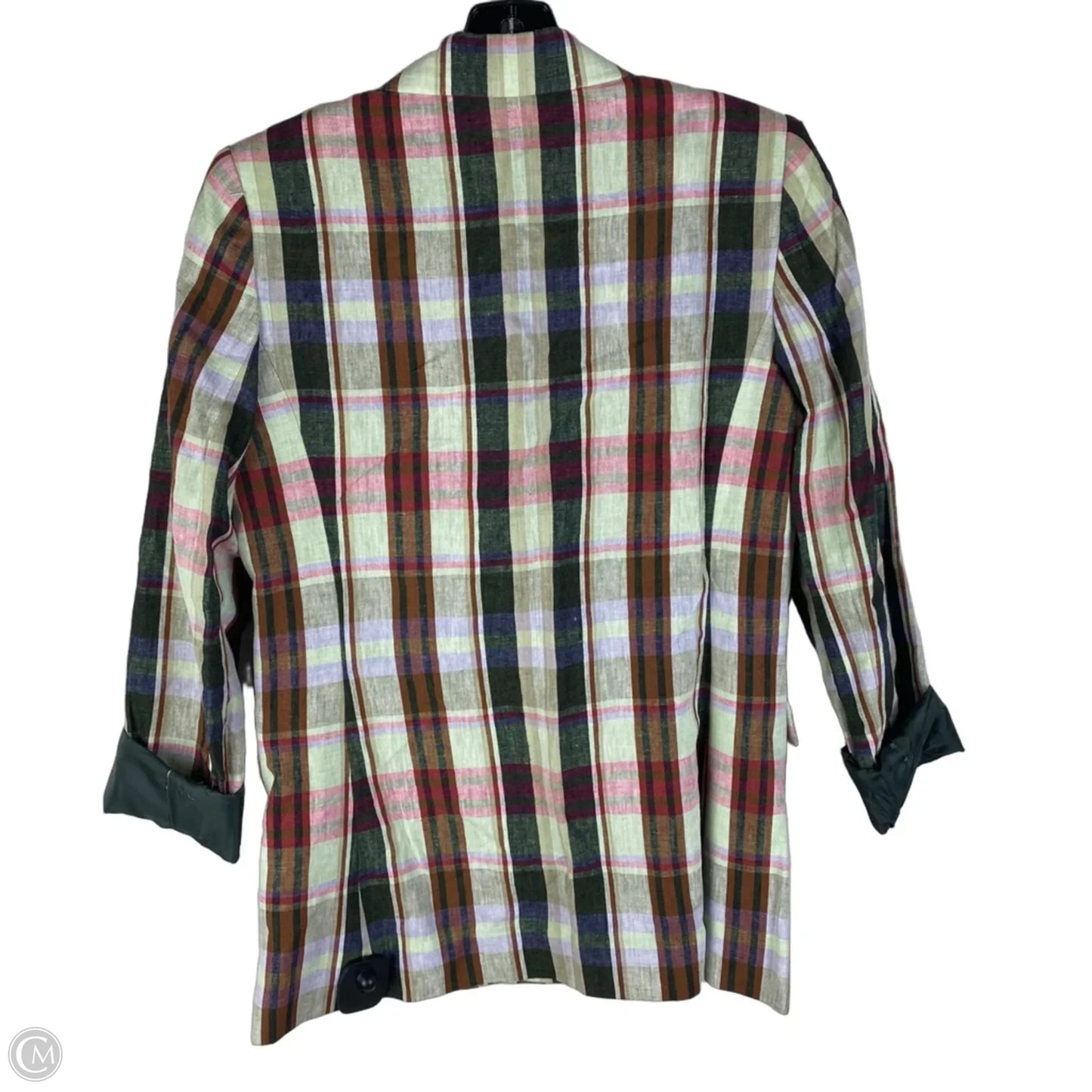 Blazer By Mng In Plaid Pattern, Size: Xs