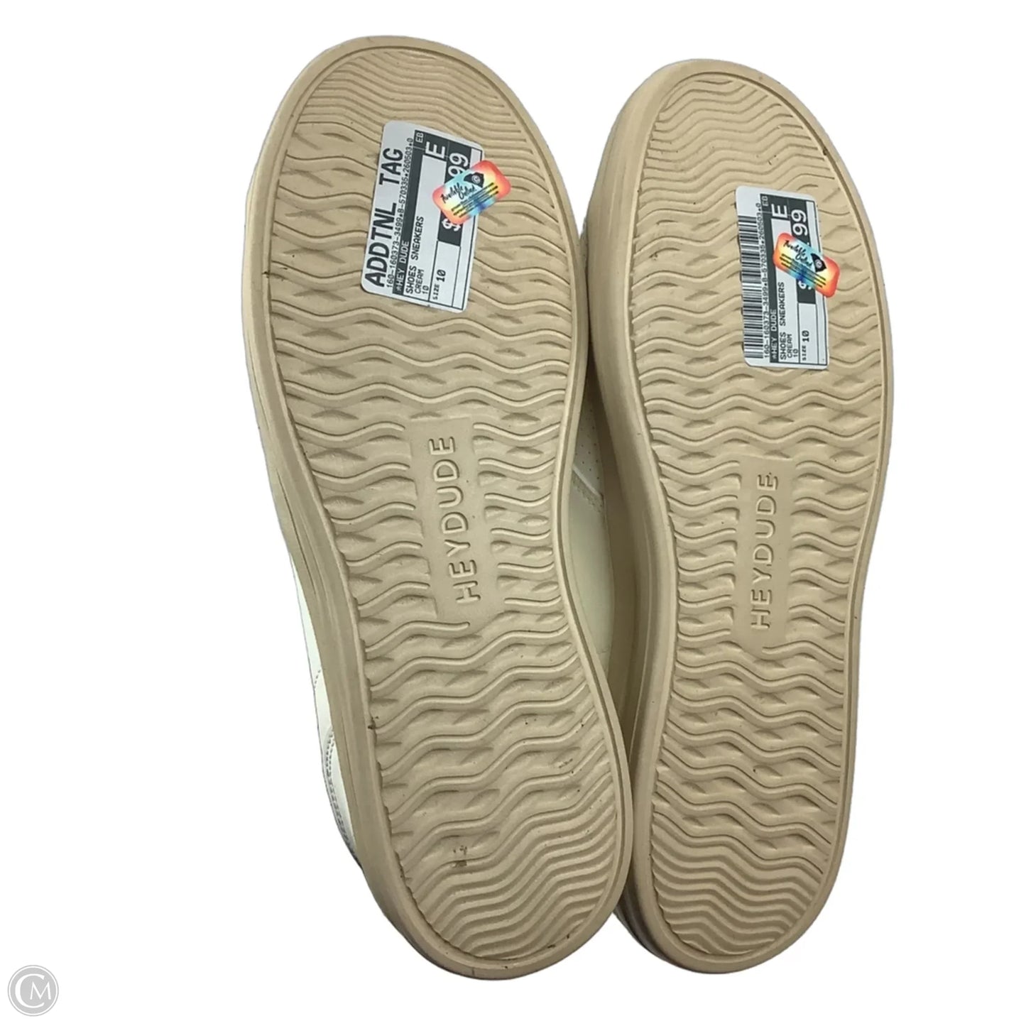 Shoes Sneakers By Hey Dude In Cream, Size: 10