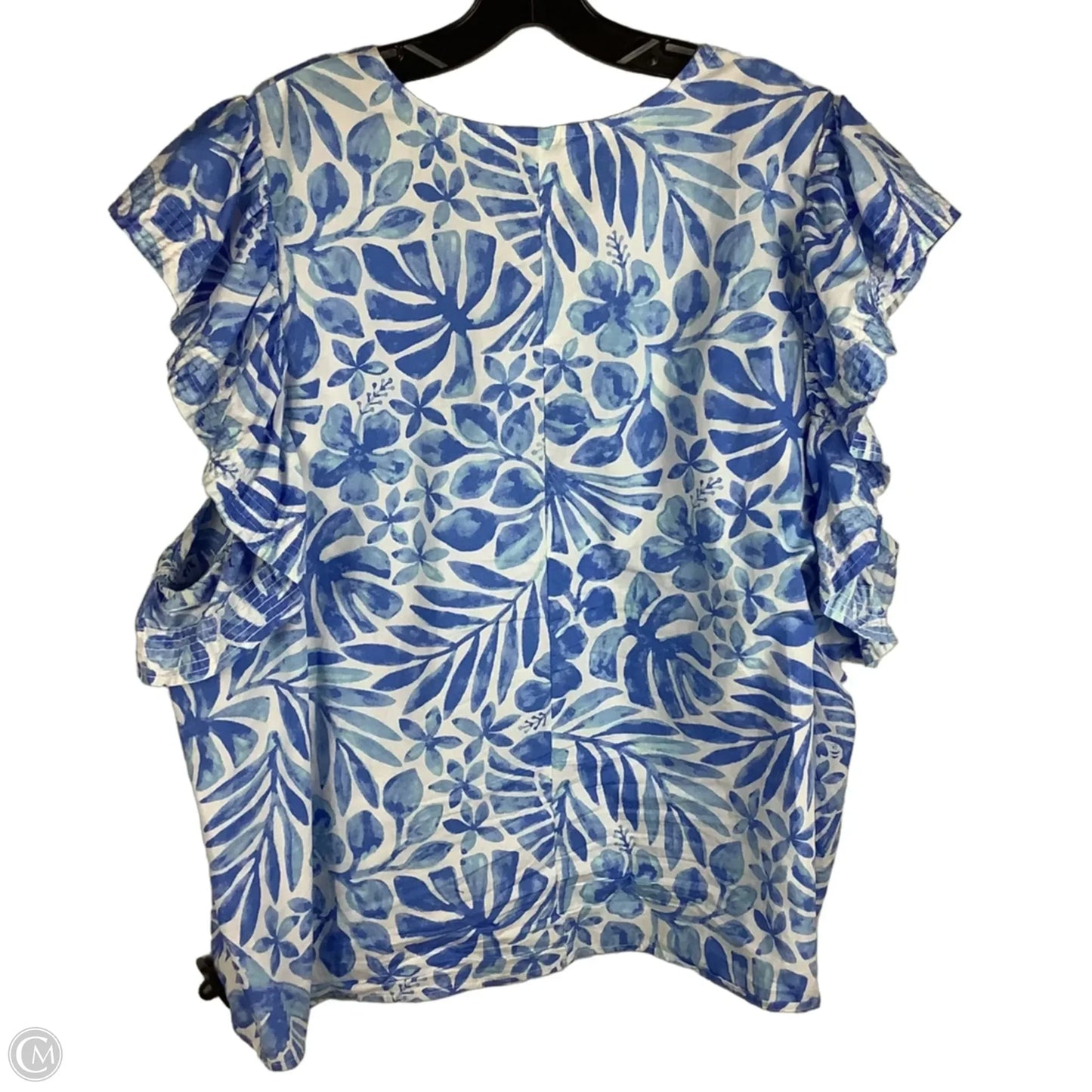 Top Short Sleeve By Crown And Ivy In Blue, Size: 3x