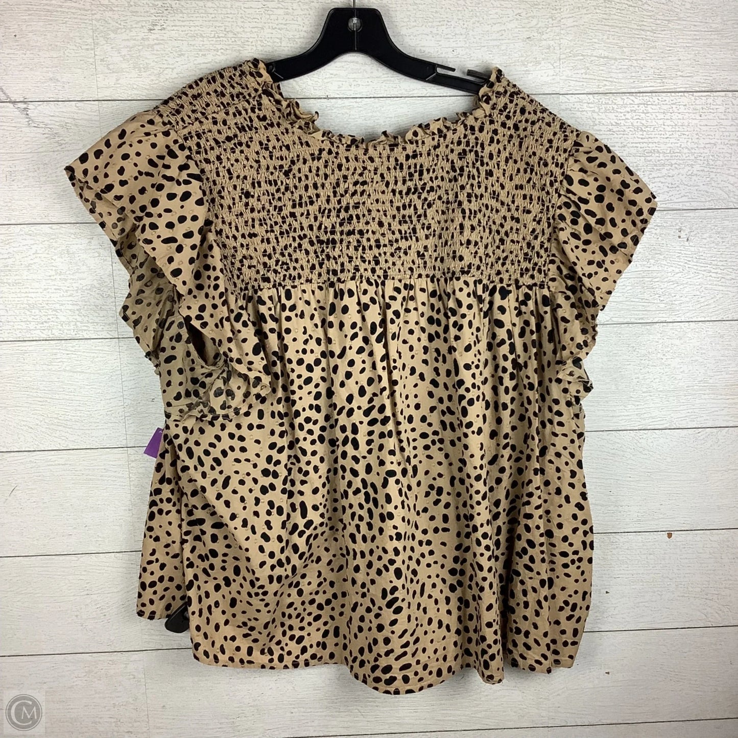 Top Short Sleeve By Crown And Ivy In Animal Print, Size: 3x