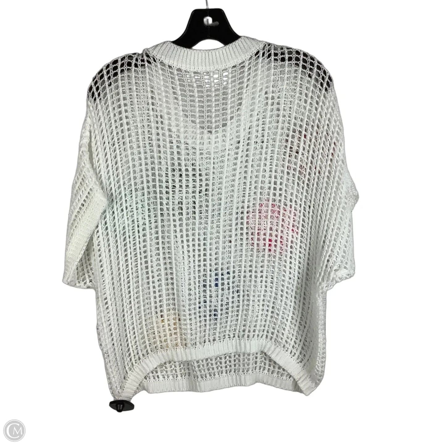 Top Short Sleeve By Shein In White, Size: Est Xl